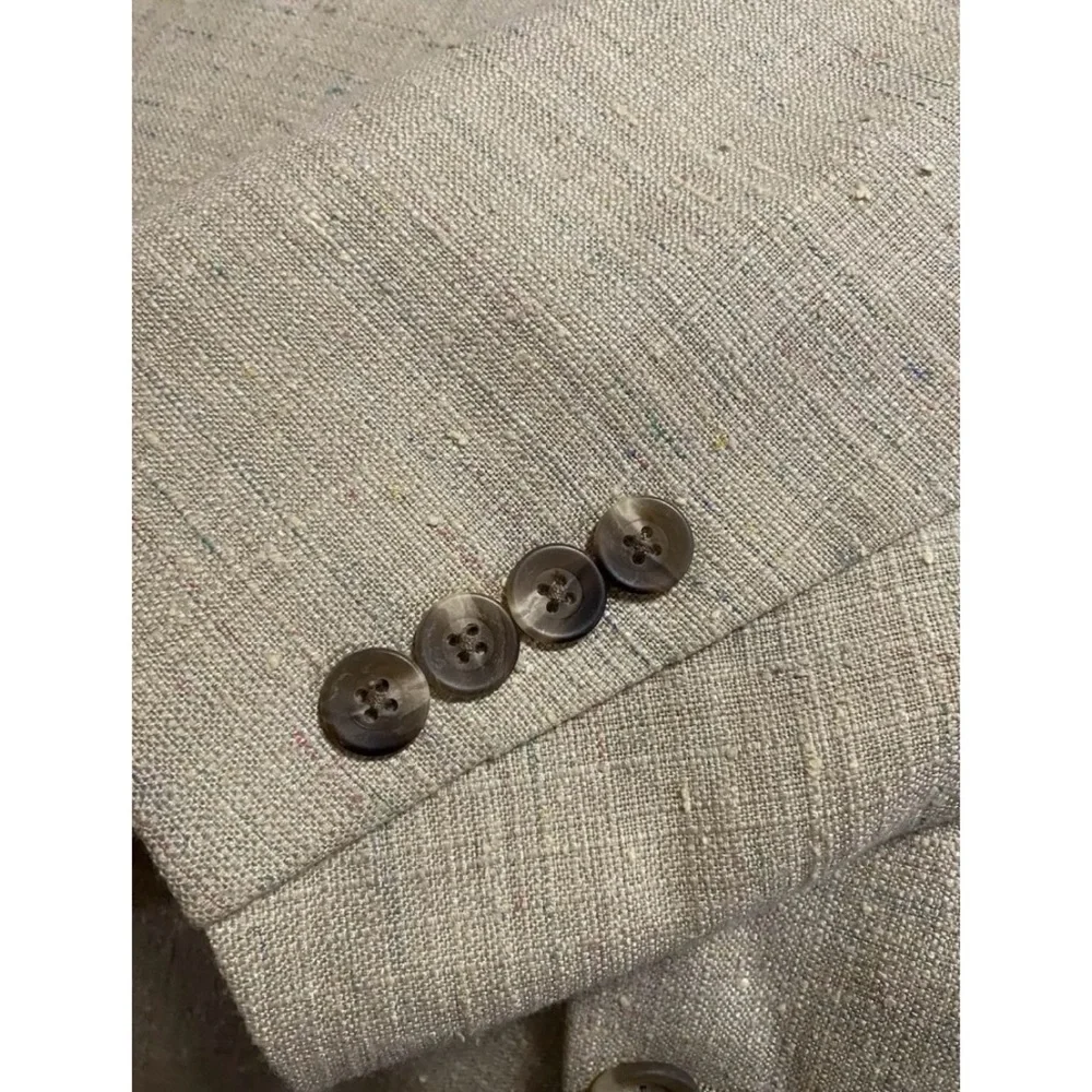 Christian Dior Vintage Tan Tweed Blazer Sport Coat Mens 44 R - Picture 3 of 7